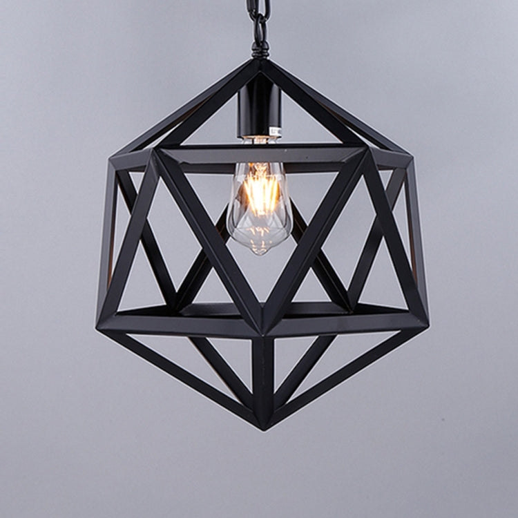 YWXLight LED Retro Industrial Hanging Lamp Creative Polyhedron Pendant Light With E27 Bulb Perfect for Kitchen Dining Room Bedroom Living Room