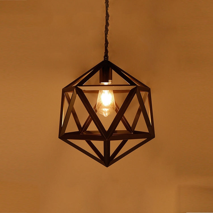 YWXLight LED Retro Industrial Hanging Lamp Creative Polyhedron Pendant Light With E27 Bulb Perfect for Kitchen Dining Room Bedroom Living Room