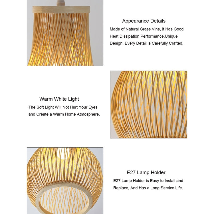 YWXLight Modern Novelty Pendant Lights Hand Woven Grass Vines Shade Hanging Light