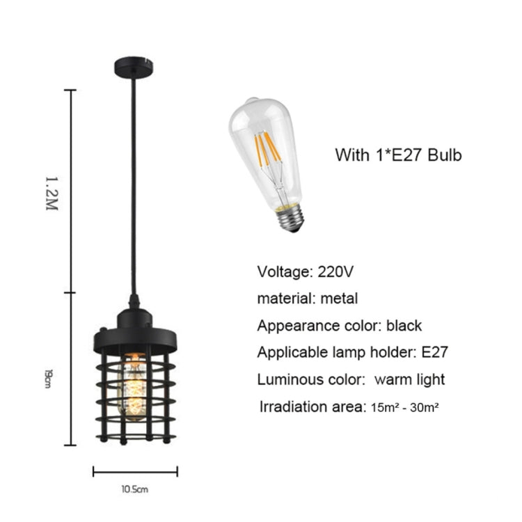 YWXLight Fashion Pendant Light Antique Iron Light Small Single Head
