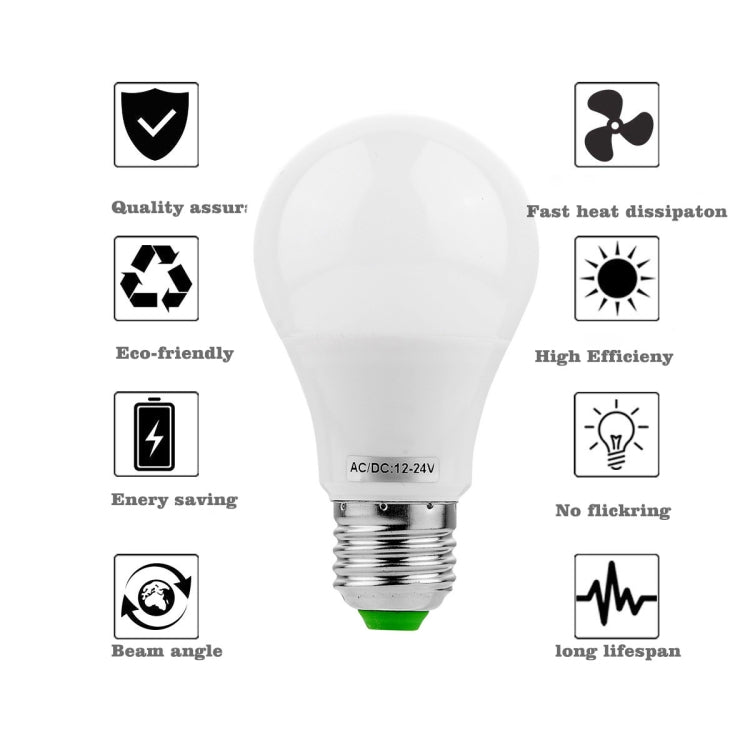 YWXLight 6PCS E27 5W AC/DC 12-24V 10LEDs 5730SMD LED Bulb