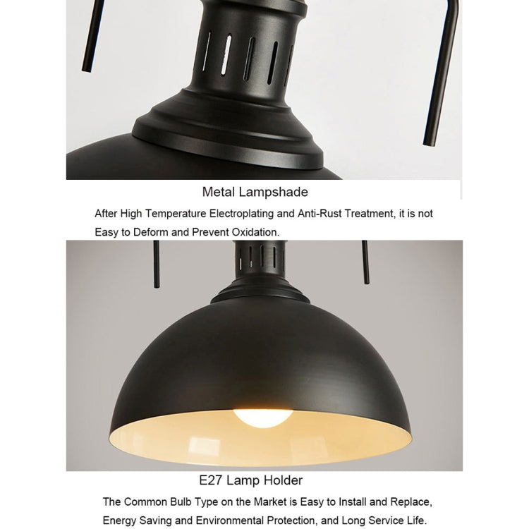 YWXLight Retro Industrial Pendant Light Creative Single Head Iron Art Hanging Lamp E27 Bulb Perfect for Kitchen Dining Room Bedroom Living Room