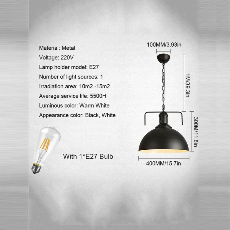 YWXLight Retro Industrial Pendant Light Creative Single Head Iron Art Hanging Lamp E27 Bulb Perfect for Kitchen Dining Room Bedroom Living Room