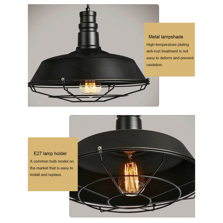 YWXLight Retro Industrial Pendant Light Creative Single Head Iron Art Pendant Lamp E27 Bulb Perfect for Kitchen Dining Room Bedroom Cafe