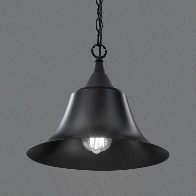 YWXLight Retro Industrial Pendant Light Black Horn Pendant Lamp E27 Bulb Perfect for Kitchen Dining Room Bedroom Cafe