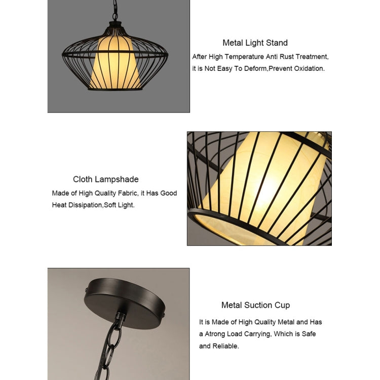 YWXLight Retro Industrial Pendant Light Birdcage Modeling Pendant Lamp Perfect for Kitchen Dining Room Bedroom Cafe
