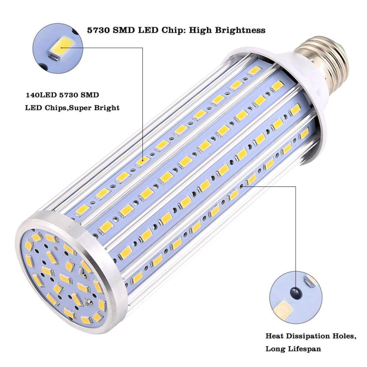YWXLight E27 AC 85-265V 45W 140LEDs 5730SMD Aluminum Alloy Energy Saving Corn Light