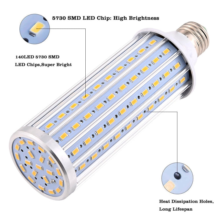 YWXLight E27 AC 85-265V 45W 140LEDs 5730SMD Aluminum Alloy Energy Saving Corn Light