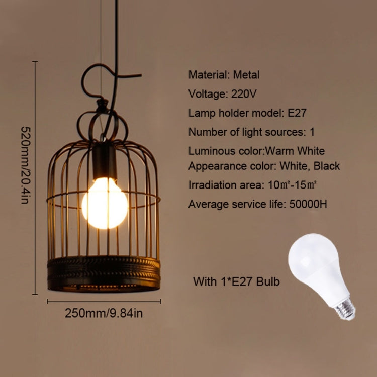 YWXLight E27 Bulb Retro Pendant Light LED Pendant Lamp, AC 220V