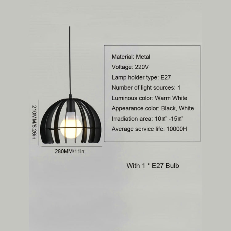 YWXLight LED Hanging Lamp Creative Iron Art Simple Pendant Light E27 Bulb Perfect for Kitchen Dining Room Bedroom Living Room