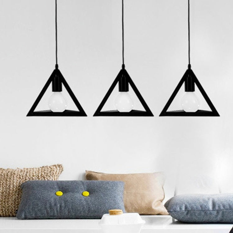 YWXLight Hanging Lamp Creative Iron Art Simple Triangle Pendant Light E27 Bulb Perfect for Kitchen Dining Room Bedroom Living Room