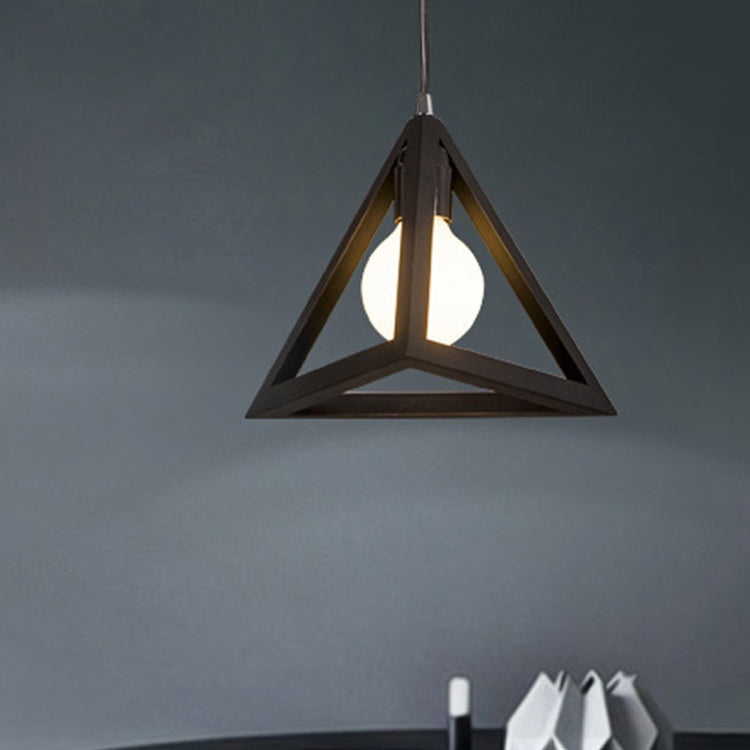 YWXLight Hanging Lamp Creative Iron Art Simple Triangle Pendant Light E27 Bulb Perfect for Kitchen Dining Room Bedroom Living Room