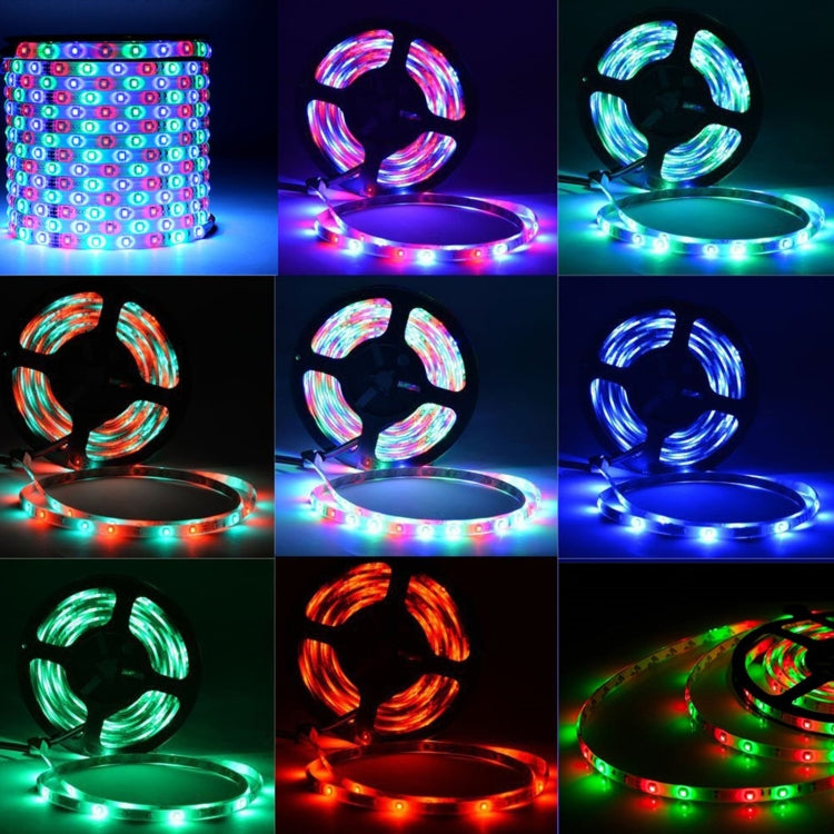 YWXLight 5M RGB LED Strip DC 12V SMD 2835 Non-Waterproof Flexible LED Light Tape Ribbon, 24-keys Remote Control