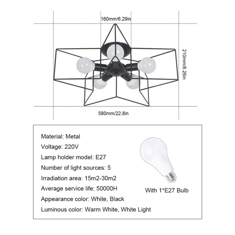 YWXLight Nordic Modern Chandelier Creative Wrought Iron Chandelier E27 Bulb Suitable For Dining Room Bedroom Living Room