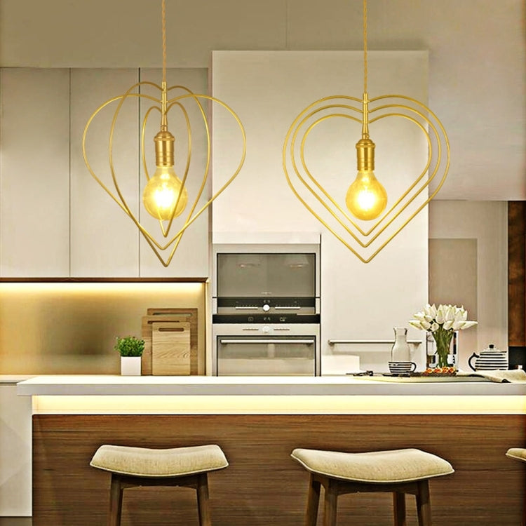 YWXLight Modern Nordic Pendant Light Heart-shaped Lighting E27 Bulb Used for Dining Living Room Kitchen Bedroom