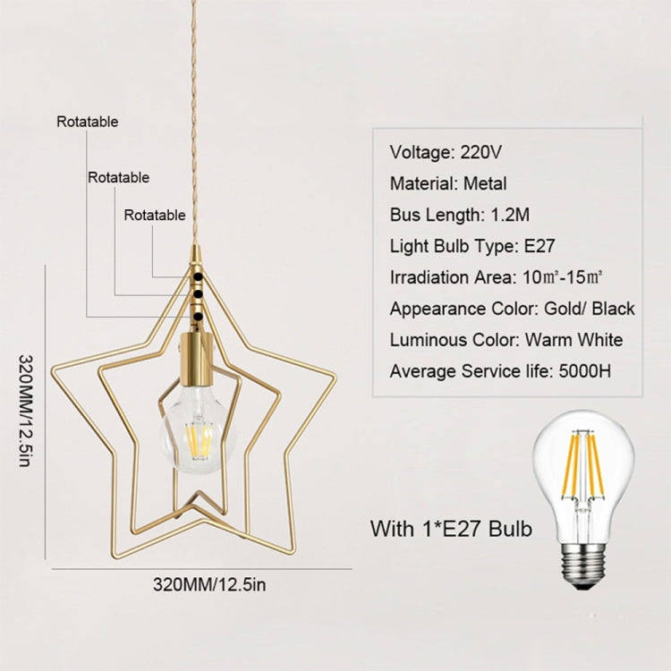 YWXLight Modern Nordic Chandelier Star LED Lighting E27 Bulb For Restaurant Living Room Bedroom