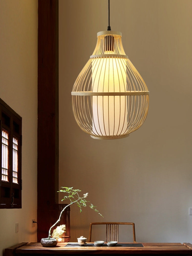 YWXLight Decorative Lamp Bamboo Chandelier Creative Modern Chinese Simple Chandelier (Warm White)