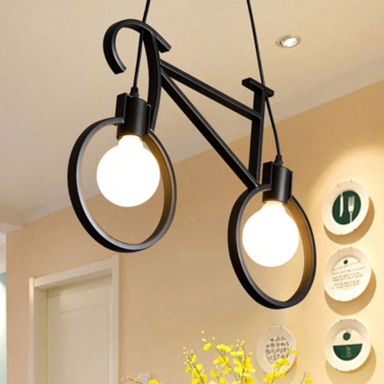 YWXLight LED Bicycle Chandelier Individual Chandelier Restaurant Living Room Creative Retro Wrought Iron Chandelier