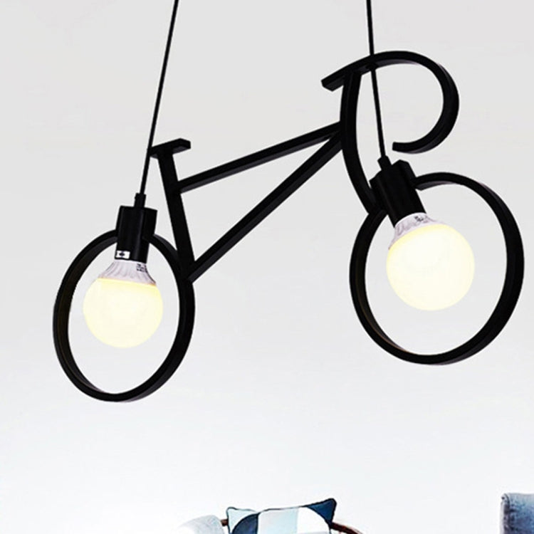 YWXLight LED Bicycle Chandelier Individual Chandelier Restaurant Living Room Creative Retro Wrought Iron Chandelier