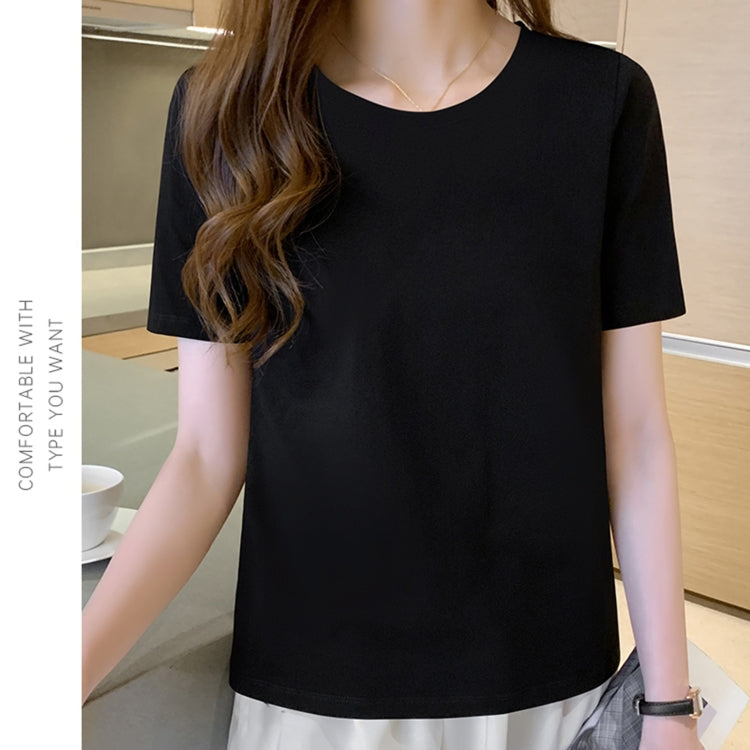 Cotton White T-shirt Women Short-Sleeved Short Bottoming Shirt