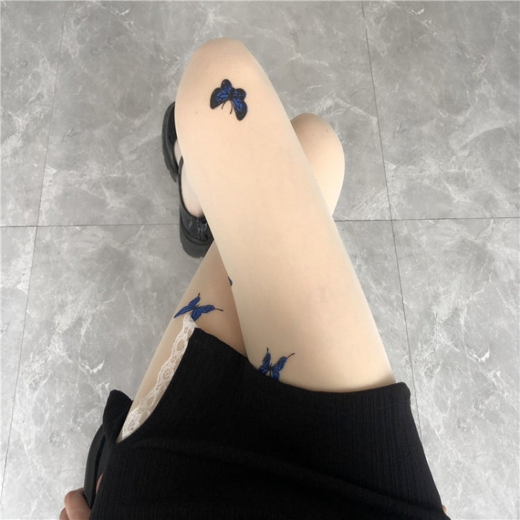 Blue Butterfly Stockings Pantyhose