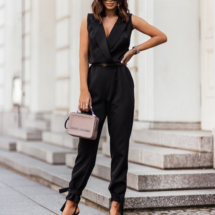 Ladies Suit Collar Jumpsuit