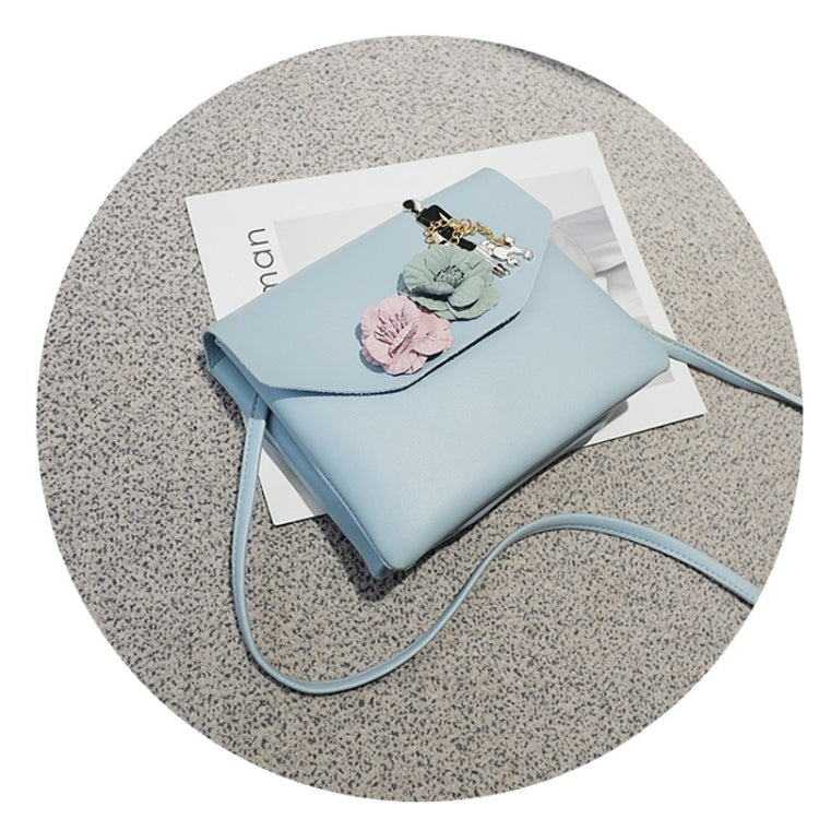 3D Flowers PU Leather Shoulders Ladies Bag