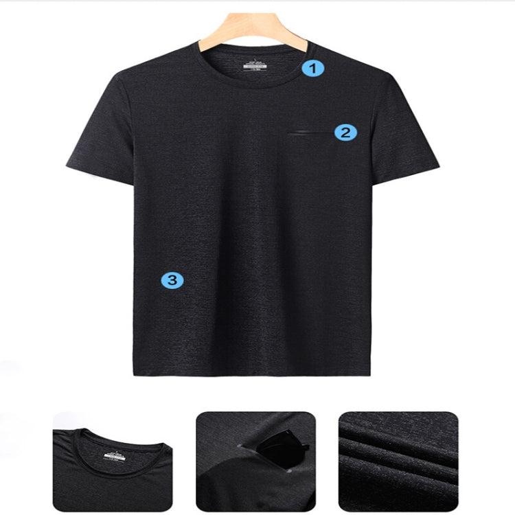 Ice Silk Casual Round Neck Quick Dry Short Sleeve Shorts Suit