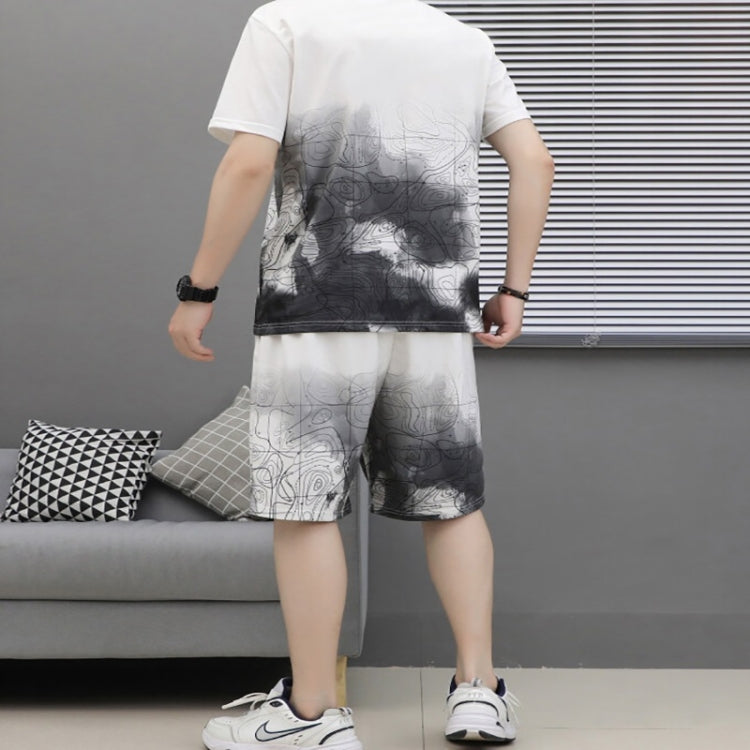 Men Loose Short Sleeve Shorts Casual Suit