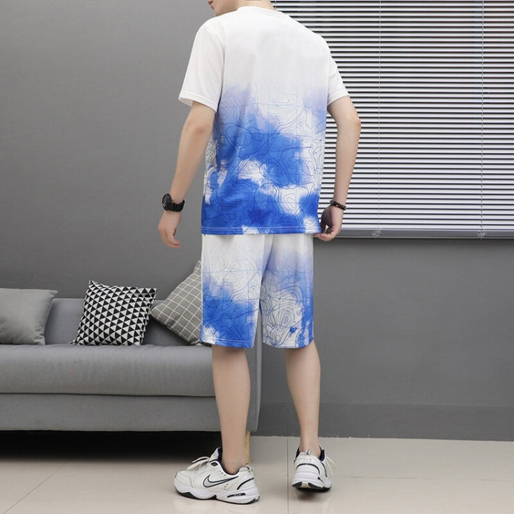 Men Loose Short Sleeve Shorts Casual Suit