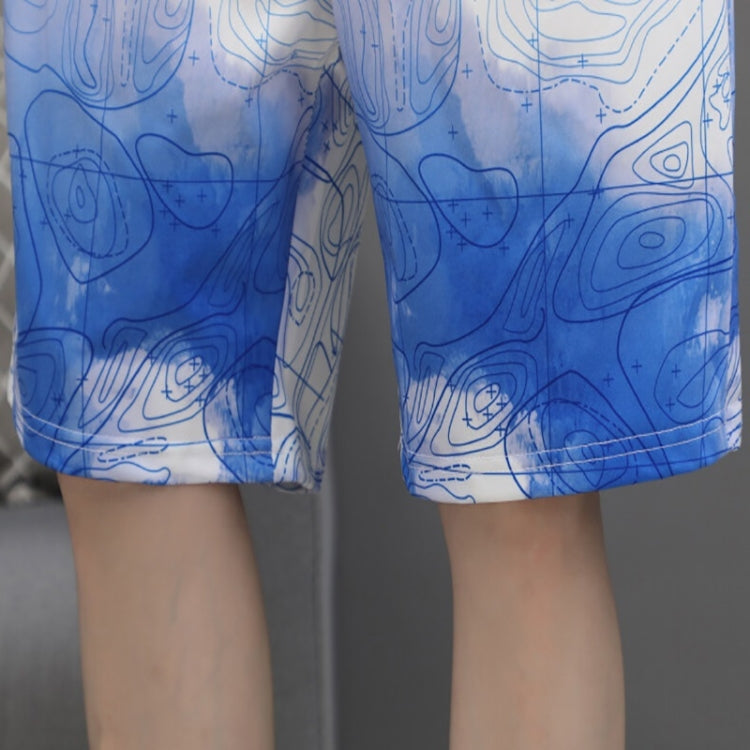 Men Loose Short Sleeve Shorts Casual Suit