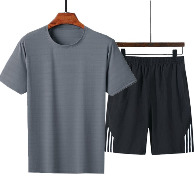 Sports Fitness Breathable Quick-drying Ice Silk Short-sleeved Shorts Suit
