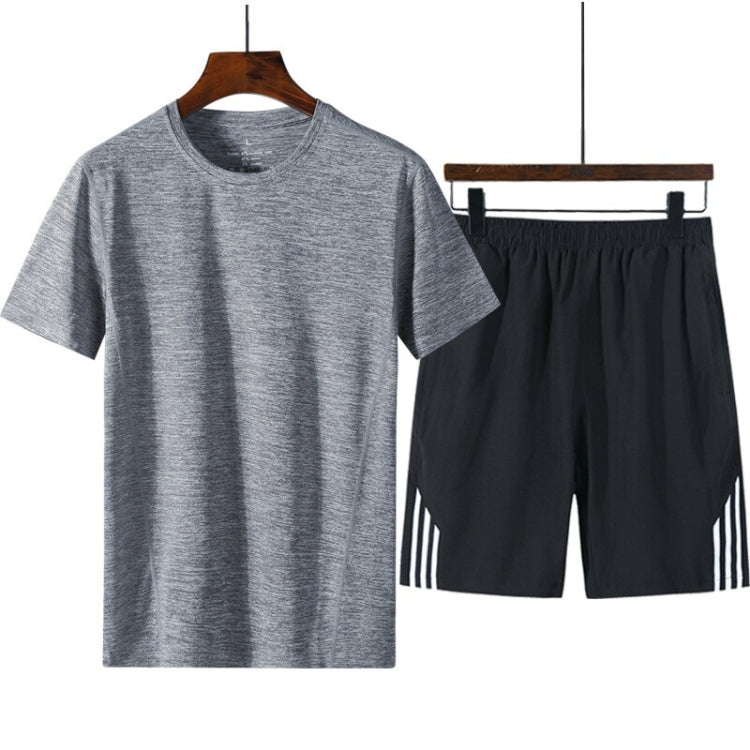 Sports Fitness Breathable Quick-drying Ice Silk Short-sleeved Shorts Suit