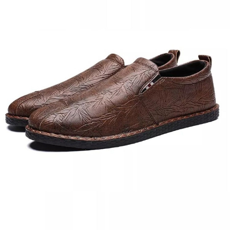 Casual Breathable Round Head Leather Shoes for Men
