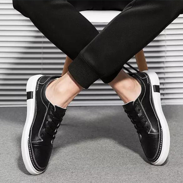Youth Fashion Men Shoes Leather Shoes Casual Microfiber Leather Lace up Boy Shoes