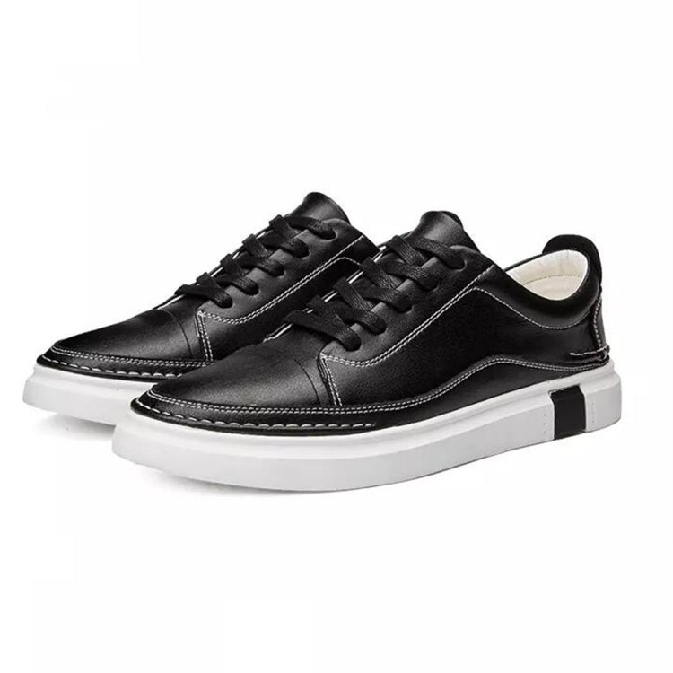 Youth Fashion Men Shoes Leather Shoes Casual Microfiber Leather Lace up Boy Shoes