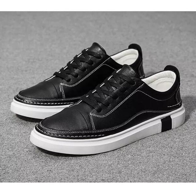 Youth Fashion Men Shoes Leather Shoes Casual Microfiber Leather Lace up Boy Shoes