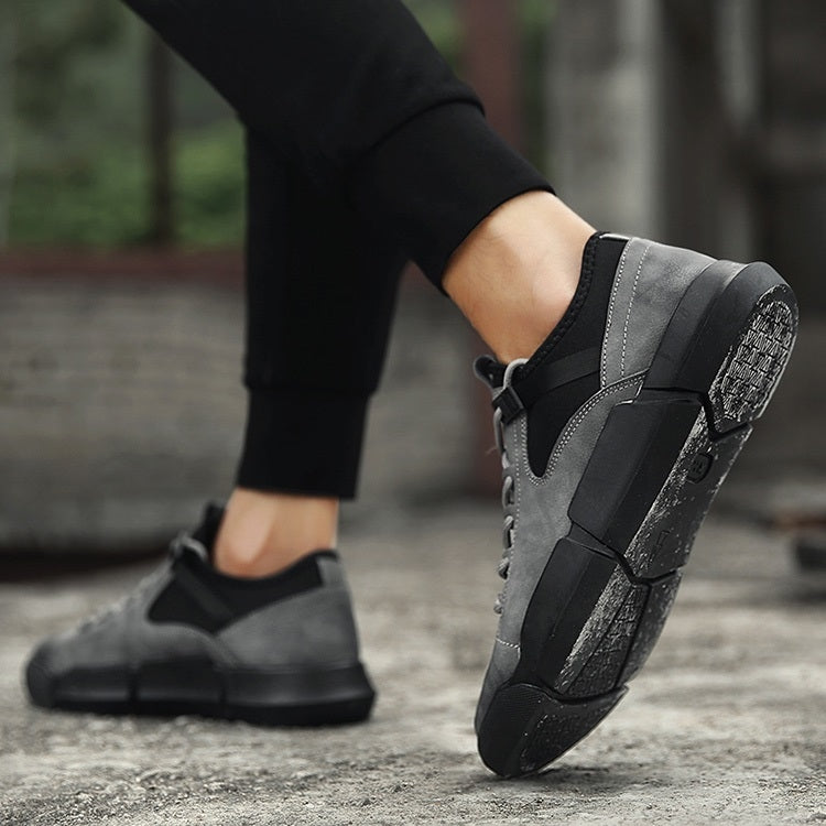 Soft Surface Microfiber Breathable Thick Bottom Sports Casual Shoes Increase Shoes for Men