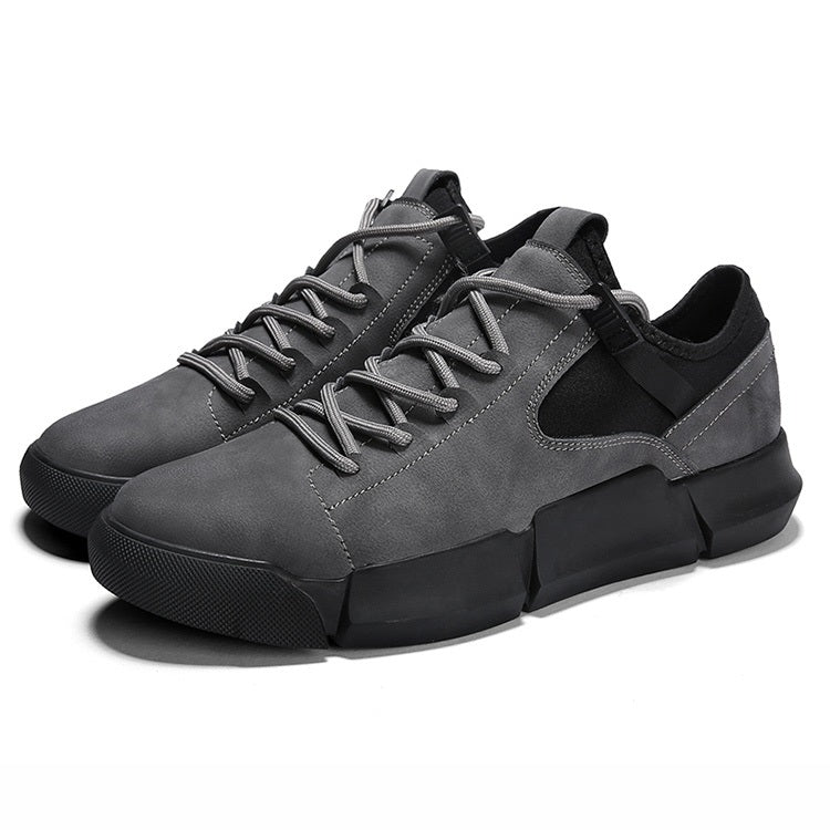 Soft Surface Microfiber Breathable Thick Bottom Sports Casual Shoes Increase Shoes for Men