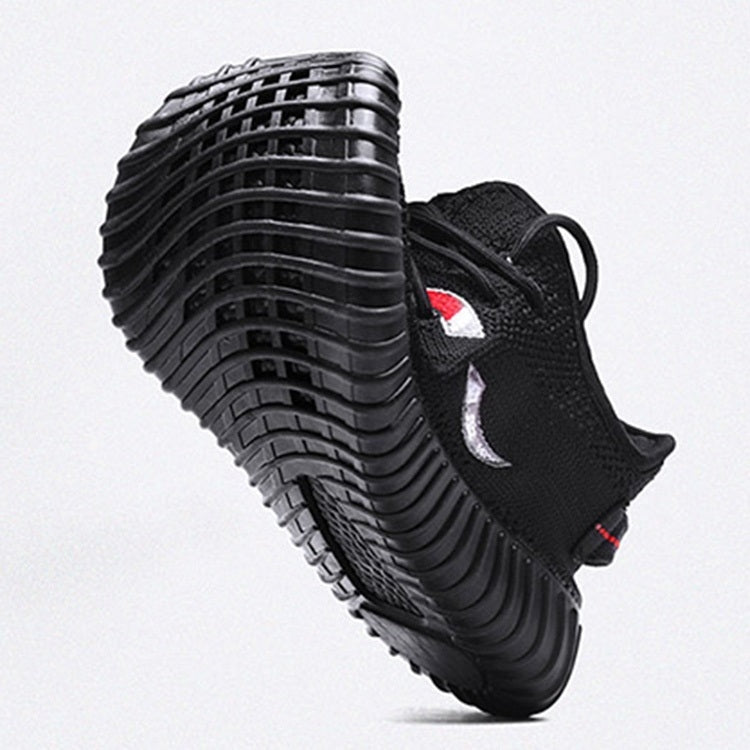 Embroidery Snake Pattern Breathable Flat Heel Sports Casual Shoes for Men