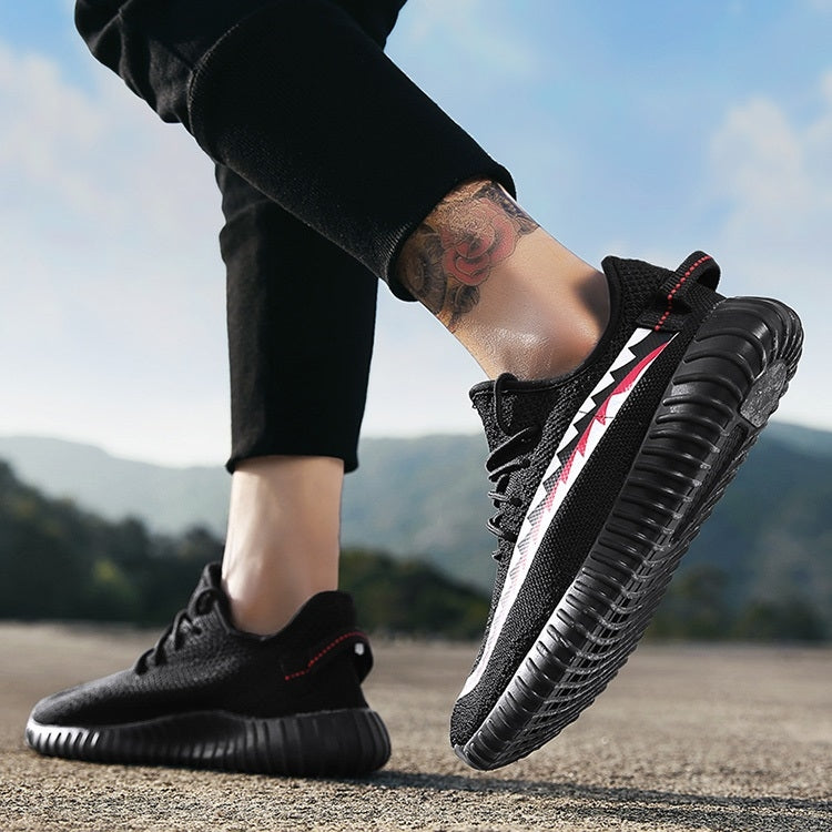Shark Pattern Breathable Flat Heel Sports Casual Shoes for Men