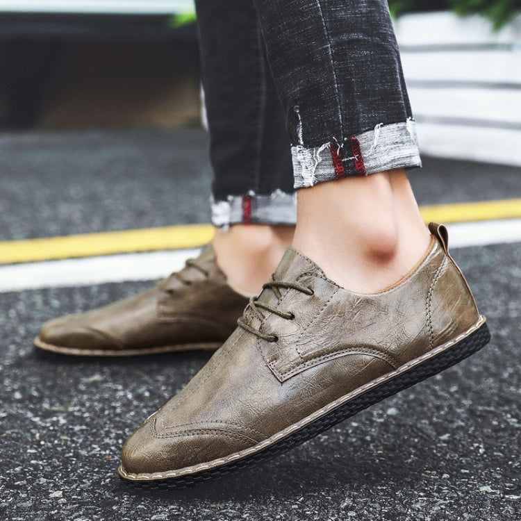 Round Head Outdoor Casual Leather Shoes