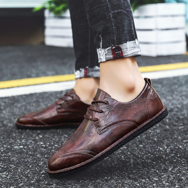 Round Head Outdoor Casual Leather Shoes