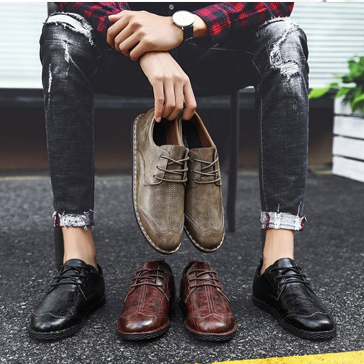 Round Head Outdoor Casual Leather Shoes