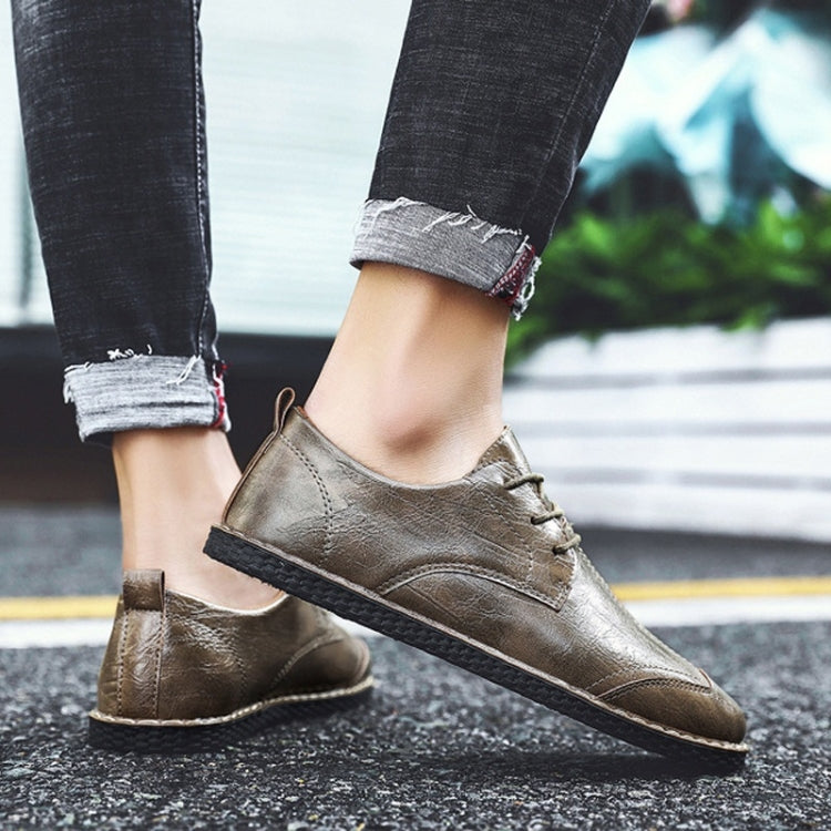 Round Head Outdoor Casual Leather Shoes