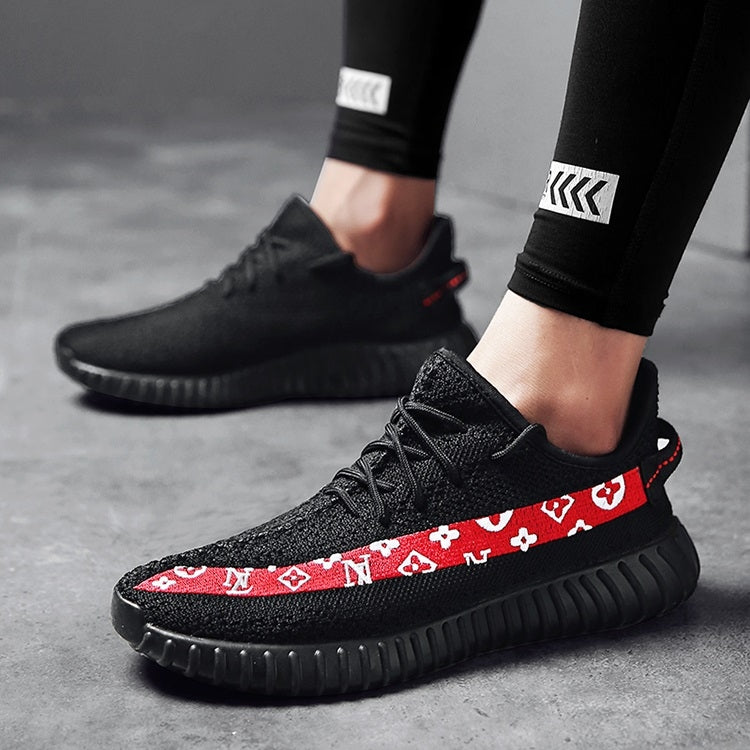 Retro Embroidered Pattern Breathable Flat Heel Sports Casual Shoes for Men