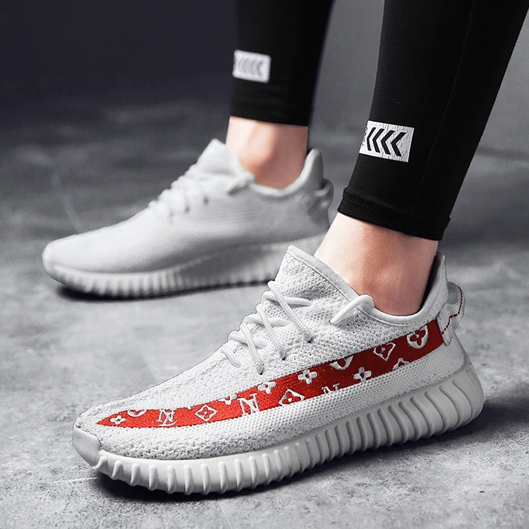 Retro Embroidered Pattern Breathable Flat Heel Sports Casual Shoes for Men
