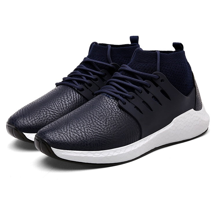 PU Leather Breathable Shockproof Socks Shoes High-top Shoes Sports Casual Shoes for Men