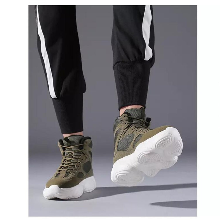 Casual Plus Velvet Lace Up Men High Top Warm Shoes