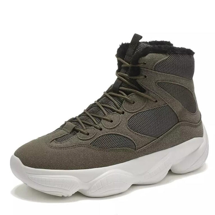 Casual Plus Velvet Lace Up Men High Top Warm Shoes